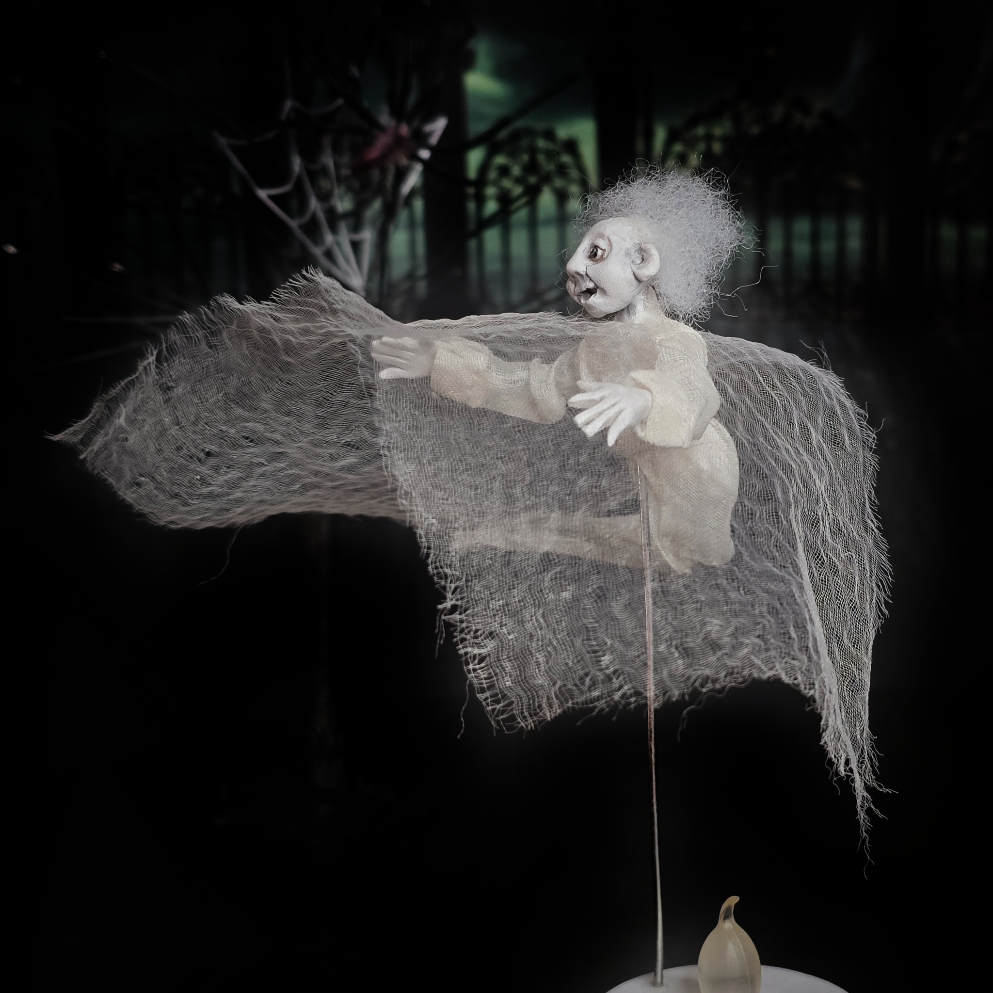 Floating Victorian Ghost Child #3 OOAK Doll Haunted Miniature by Pat Benedict