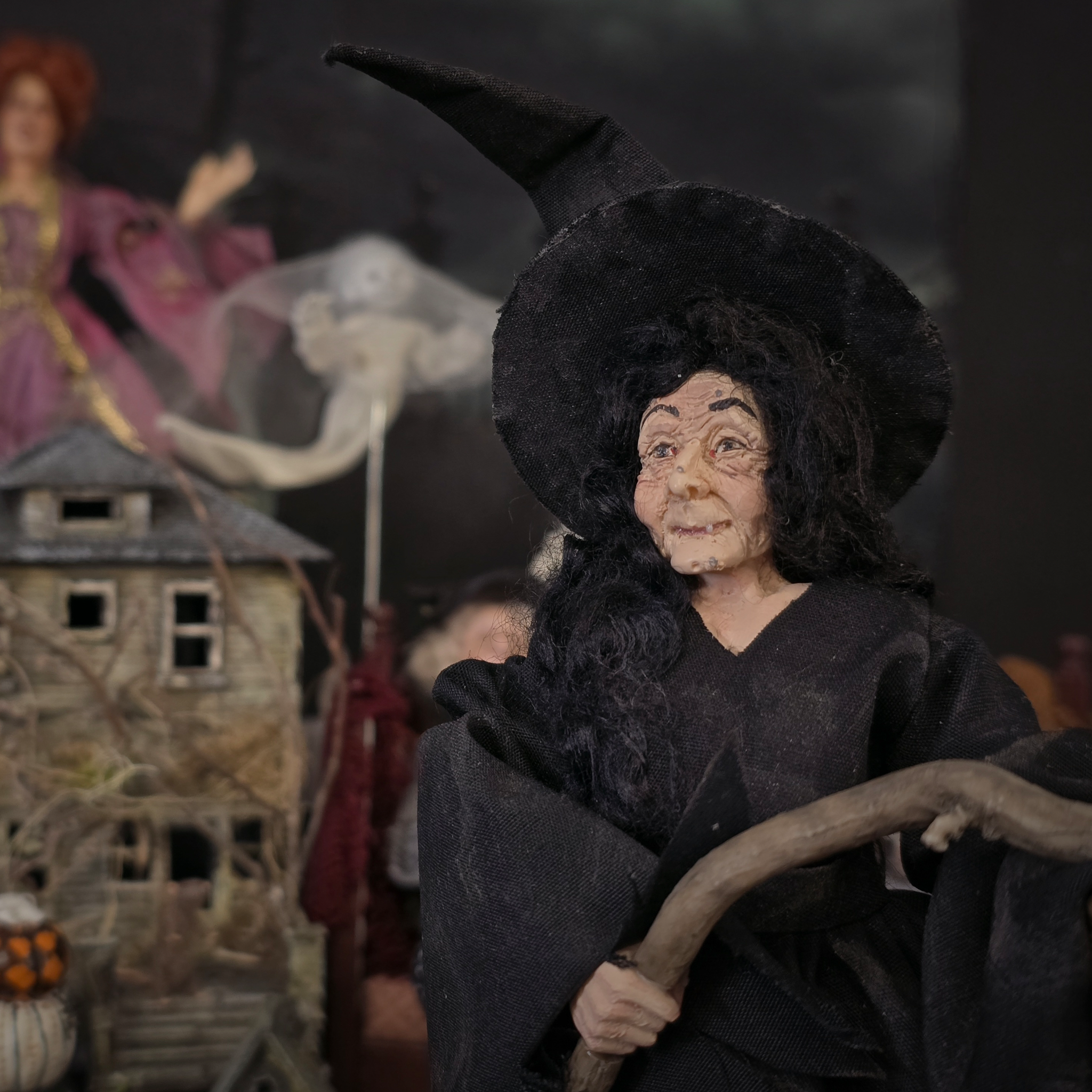 Kind Witch by Marcia Backstrom & Falcon Miniatures Resin Halloween Character Lady Doll