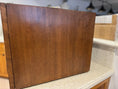 Load image into Gallery viewer, RARE Finished Custom Roger Gutheil c1984 Mahogany Living Room 1:12 Roombox OOAK, exterior side
