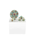 Load image into Gallery viewer, Beate Wickert OOAK Blue Sèvres Style Floral Medallion Tea Service for Two
