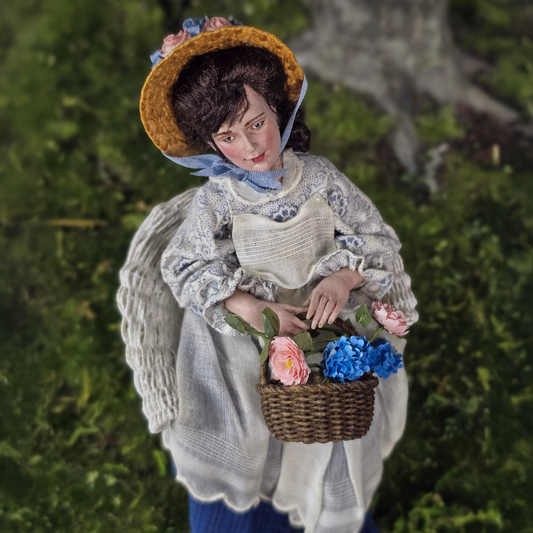 Victorian Summer Beauty in Signed Wicker Chair Original Marcia Backstrom Doll 2001