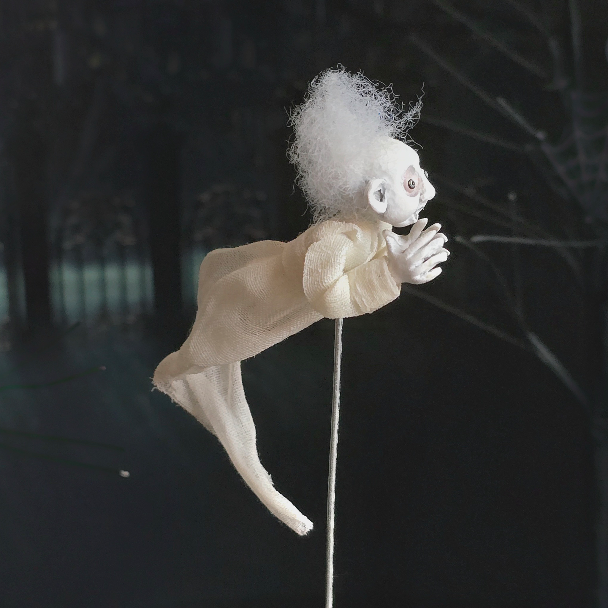 Floating Victorian Ghost Child #1 OOAK Doll Haunted Miniature by Pat Benedict