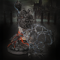 Load image into Gallery viewer, Dark Angel Fairy Doll OOAK Hand-Sculpted Clay Display Figure (6" Tall, Seated)

