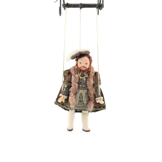 Debbie Dixon-Paver Miniature King Henry VIII Porcelain Marionette Puppet