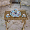 Load image into Gallery viewer, Beate Wickert OOAK Blue Sèvres Style Floral Medallion Tea Service for Two
