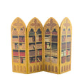 Load image into Gallery viewer, RARE Charlotte Hunt 1992 Hand-Painted Wooden Cathedral Library Screen
