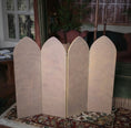 Load image into Gallery viewer, RARE Charlotte Hunt 1992 Hand-Painted Wooden Cathedral Library Screen
