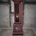 Load image into Gallery viewer, Wizard’s Grandfather Clock Hand-Carved Wood with Painted Halloween Motifs, Signed
