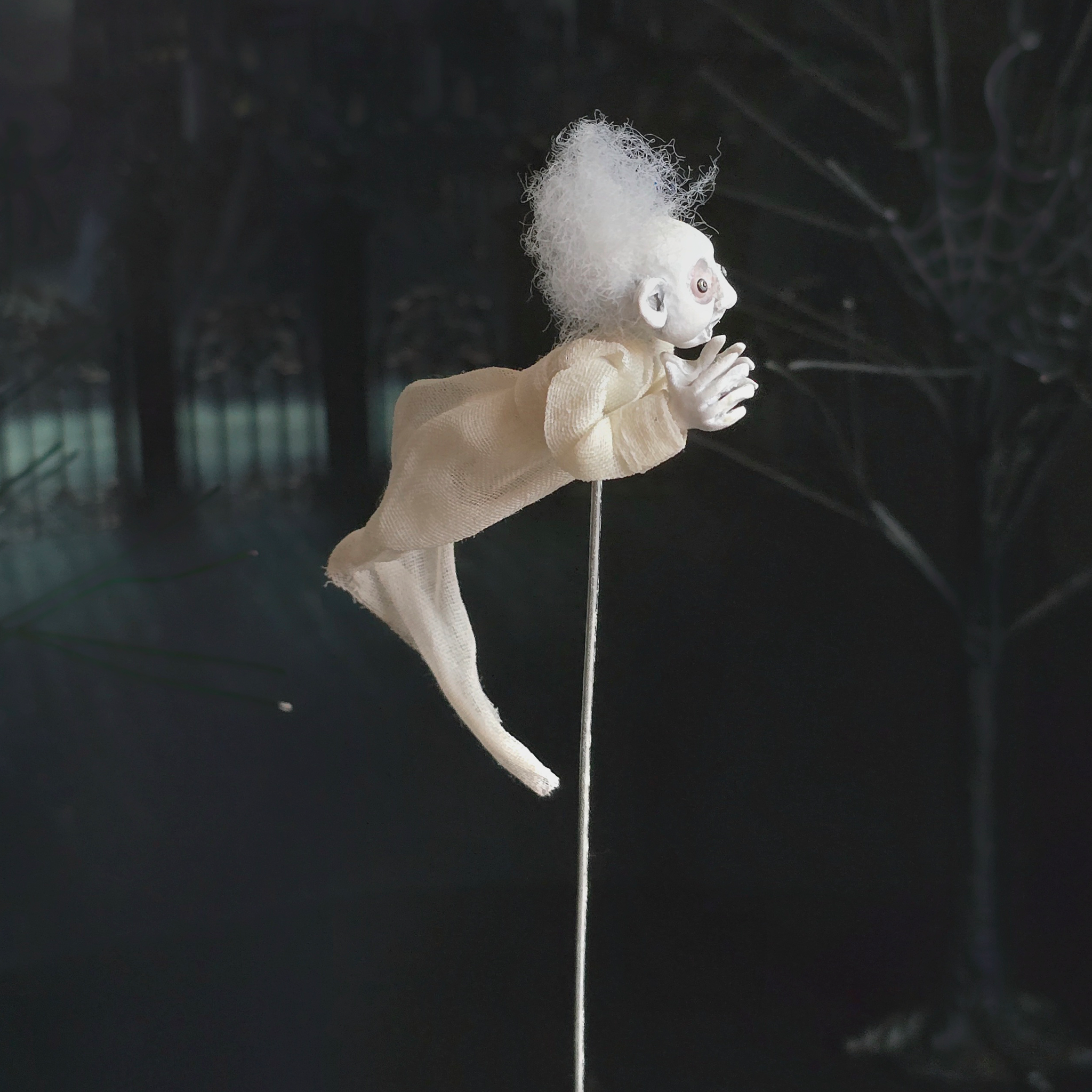 Floating Victorian Ghost Child #1 OOAK Doll Haunted Miniature by Pat Benedict