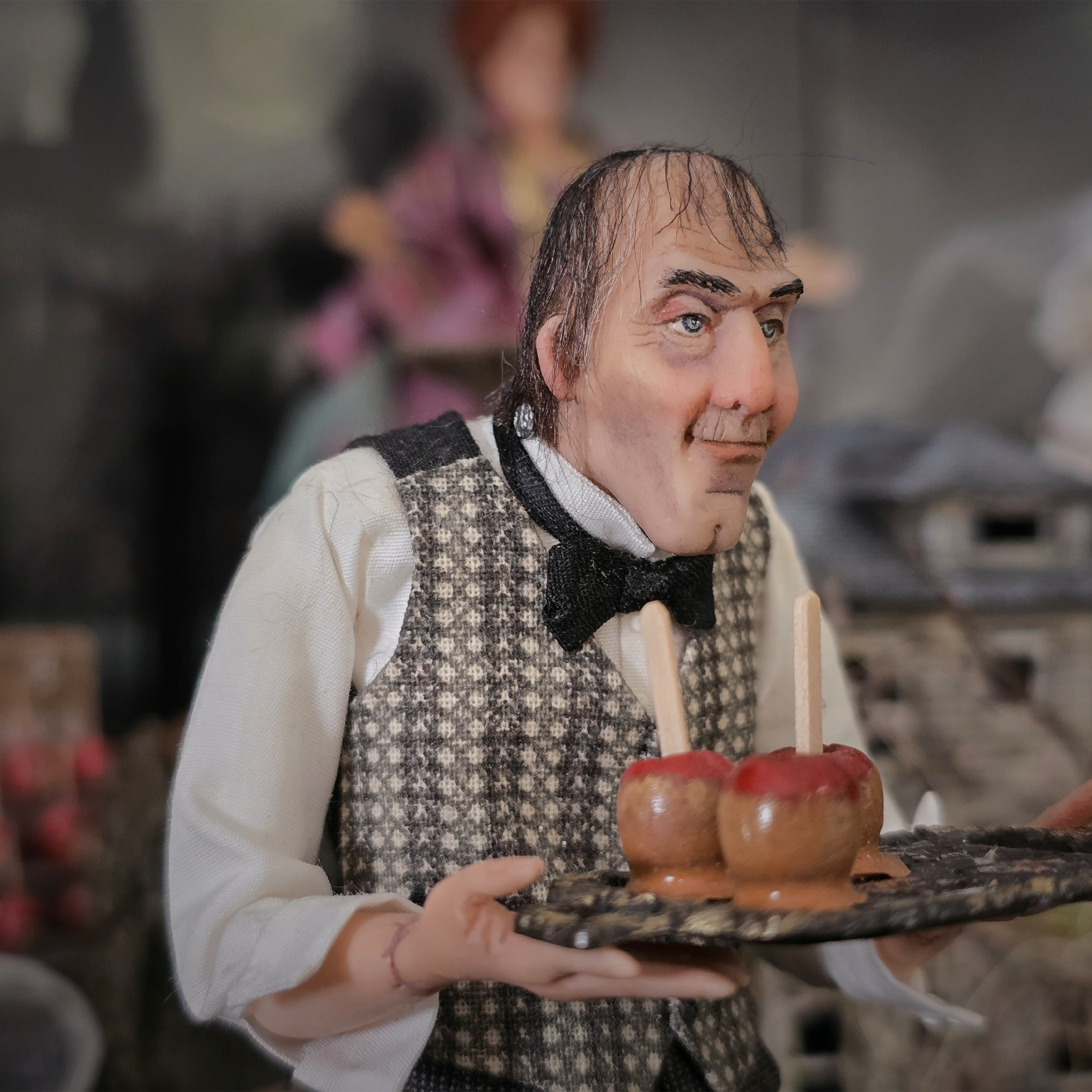 Artisan Dollhouse OOAK Miniature Art Creepy Gentleman Doll "Lurch" 1/12 Scale Sharon Cariola
