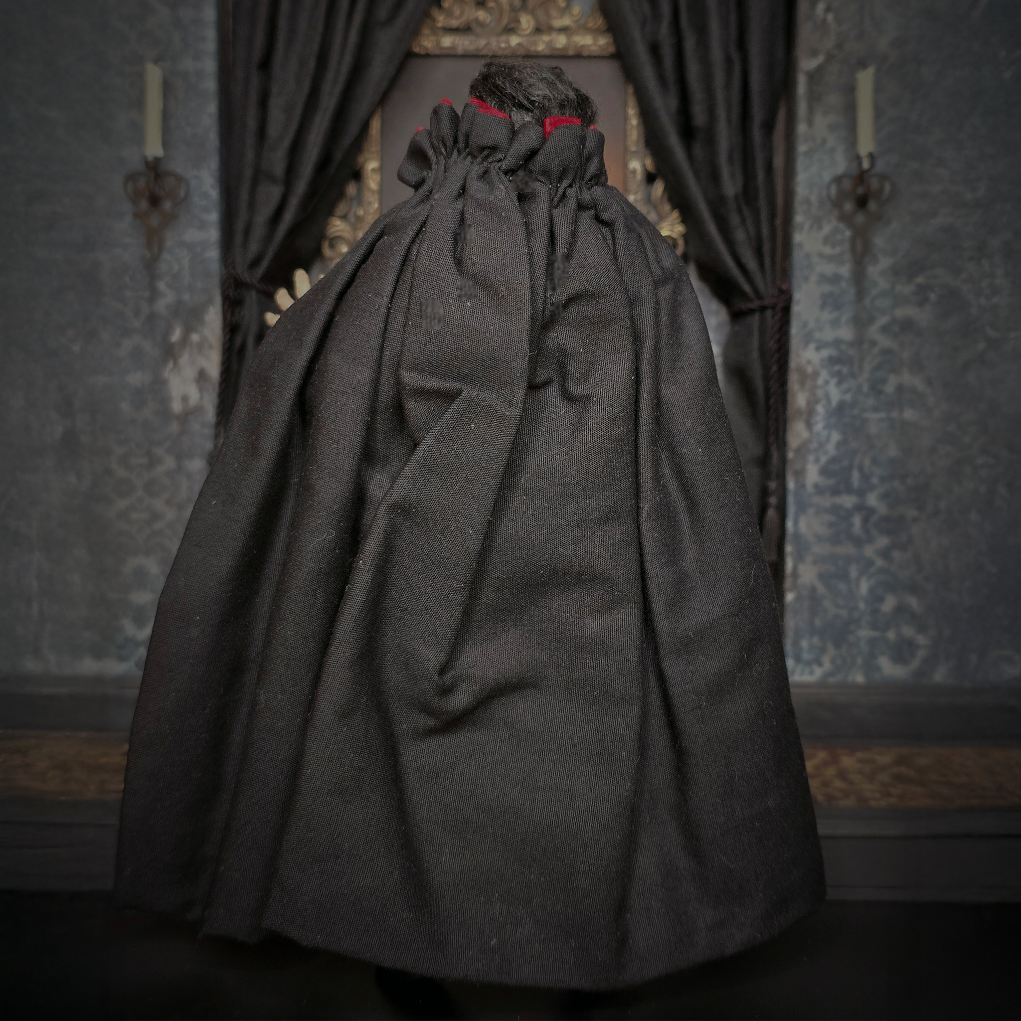 Count Dracula Miniature OOAK Hand-Sculpted Clay Vampire Character Doll by Marcia Backstrom
