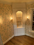 Load image into Gallery viewer, RARE Finished Custom Roger Gutheil c1984 Mahogany Living Room 1:12 Roombox OOAK, cabinetry

