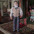 Load image into Gallery viewer, Dollhouse scene with an elderly man and a child in a living room setting.
