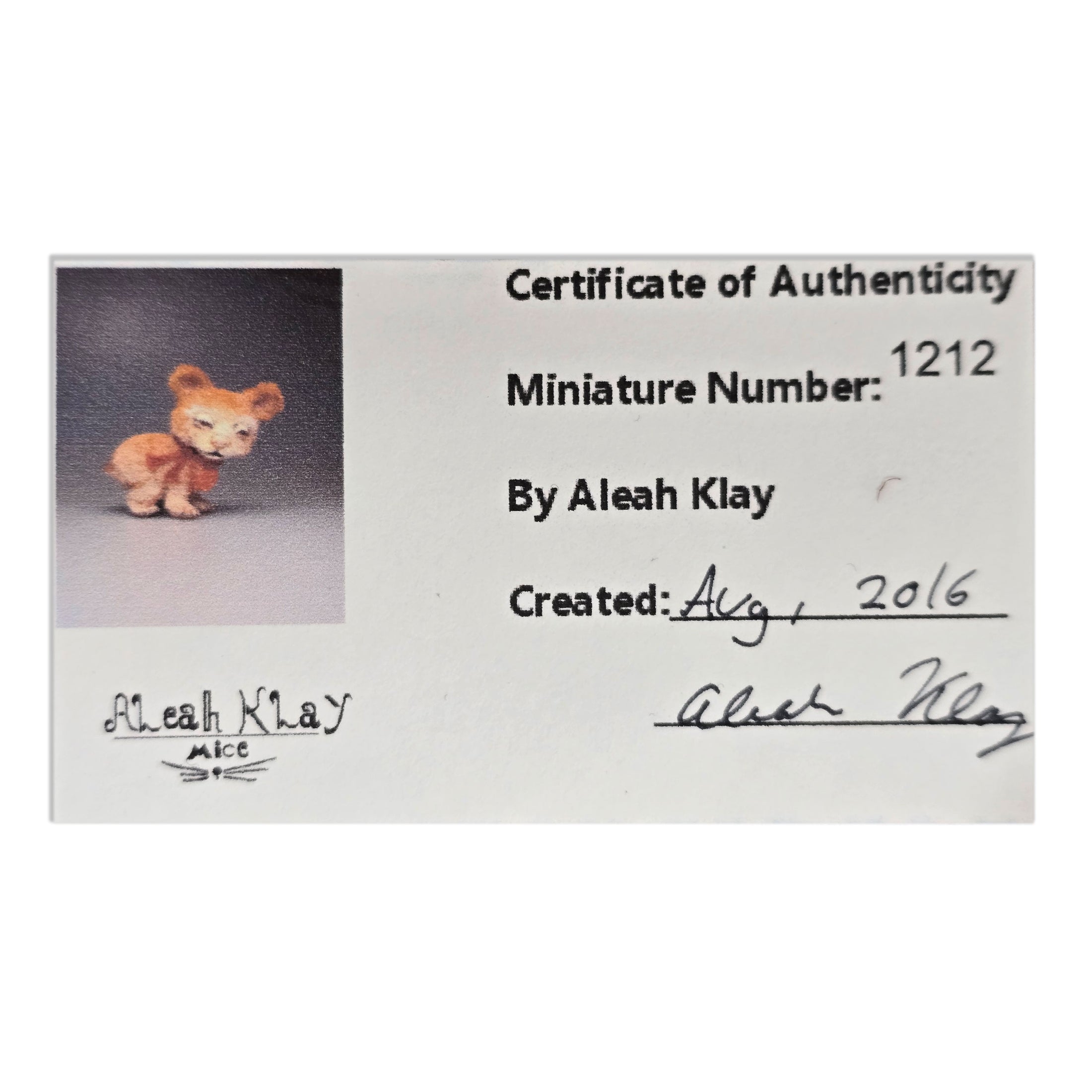 Aleah Klay Whimsical Spotted Hug Bear Cub OOAK 2016 Hand Sculpted
