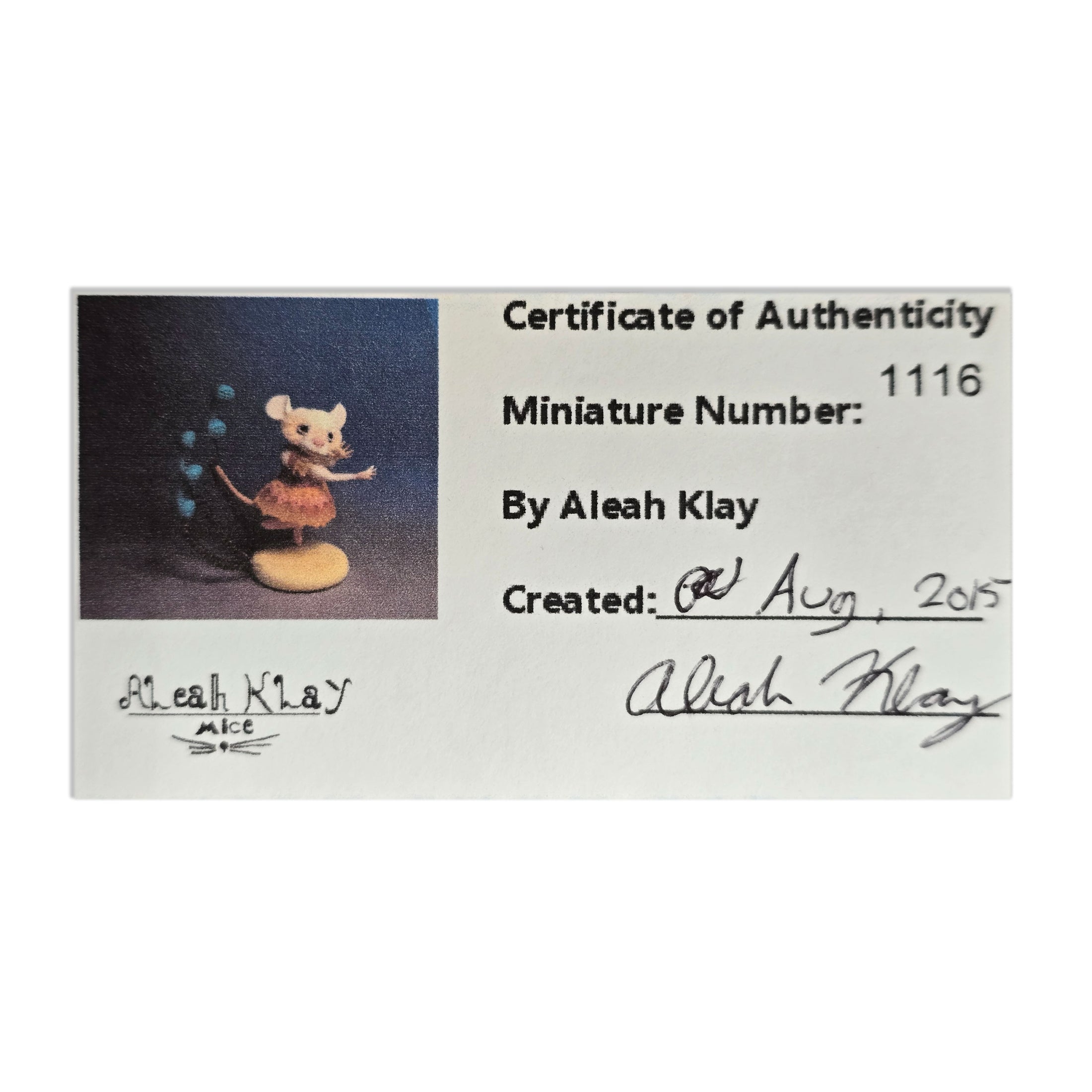 Aleah Klay “Miniature Mouse Dancer” Phone Series OOAK 2015
