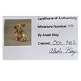 Load image into Gallery viewer, Aleah Klay Miniature Mouse Girl with her Teddy Bear Companion OOAK 2012

