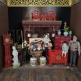 Load image into Gallery viewer, SIGNED Gilt Red Lacquer Chinese Asian Hand Carved Wood Arm Chair (B)
