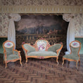 Load image into Gallery viewer, Jill Dianne OOAK Victorian Rococo Miniature Slipper Chair with Floral Medallion
