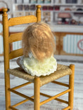 Load image into Gallery viewer, Sculpted Blonde Seated Young Girl Toddler Doll w Lollipop, back side
