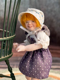 Load image into Gallery viewer, Sculpted Porcelain Red Head Primitive Young Girl Doll, Jointed, left side
