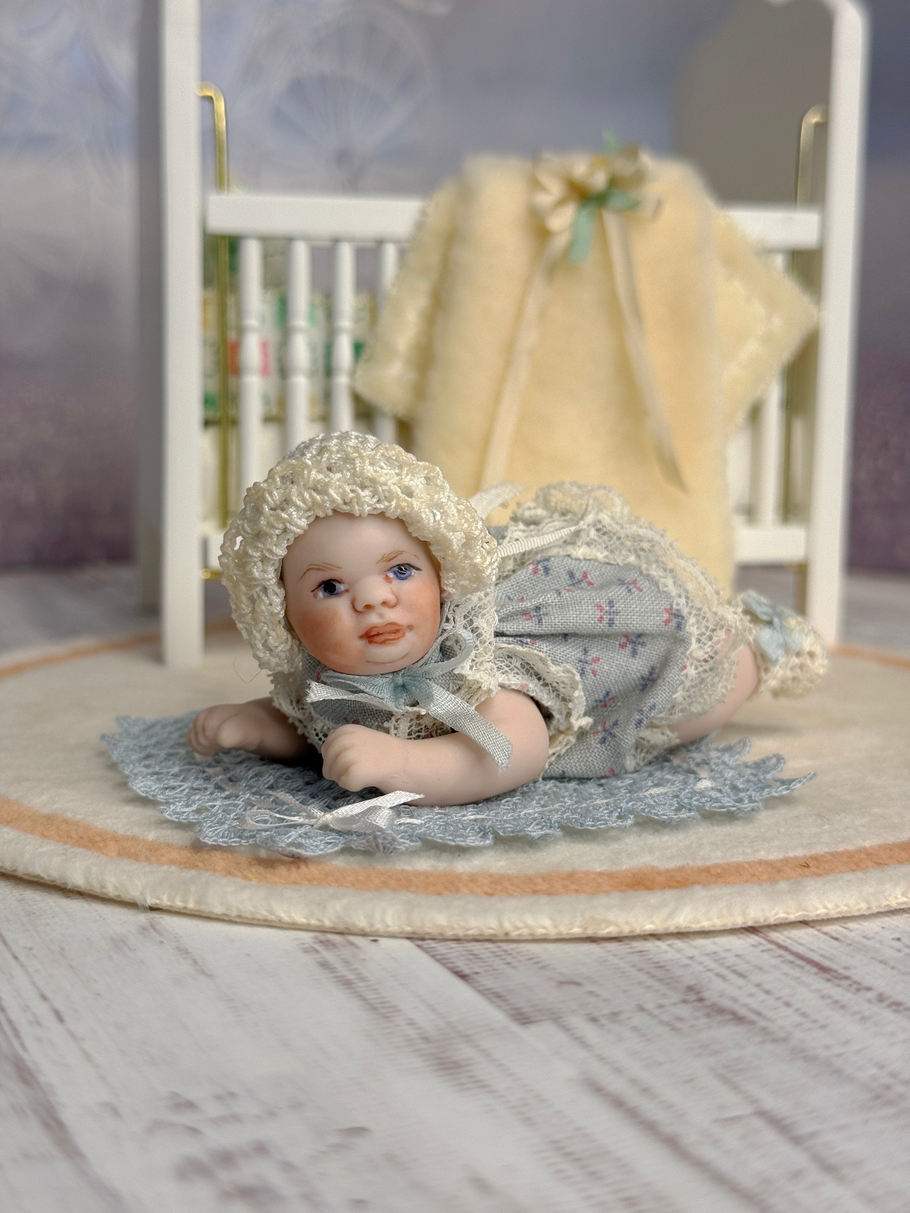 1:6 Maree Massey Baby Girl RARE SIZE Dollhouse Doll Jointed Porcelain, front view