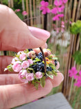 Load image into Gallery viewer, RESERVED for Robert Mondavi Gosia Suchodolska IGMA Artisan Miniature Floral & Fall Fruit Harvest Basket Exclusive
