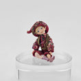 Load image into Gallery viewer, Hand-Sculpted Clay Elf Boy in Raspberry Pink against a white background
