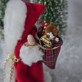 Load image into Gallery viewer, Porcelain Santa Claus Doll with Toys — Handcrafted 1:12 Scale Miniature in Velvet Robe
