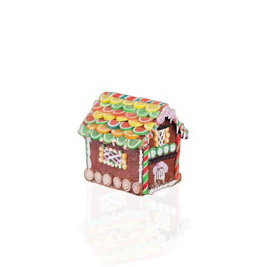 gingerbread house on white background