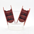 Load image into Gallery viewer, Wooden shelves with decorative Christmas scene on a white background
