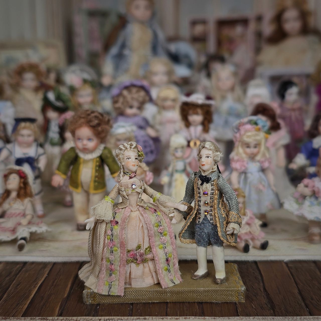 Vintage OOAK Artisan Companion Dolls 18th Century Almudena Gonzalez