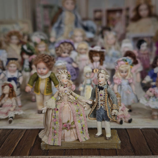 Vintage OOAK Artisan Companion Dolls 18th Century Almudena Gonzalez
