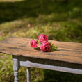 Load image into Gallery viewer, Gosia Suchodolska IGMA Artisan Miniature Fuchsia Red Triple Stem Rose Arrangement Magpie Exclusive
