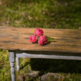 Load image into Gallery viewer, Gosia Suchodolska IGMA Artisan Miniature Fuchsia Triple Stem Rose Arrangement Magpie Exclusive
