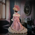 Load image into Gallery viewer, Porcelain Edwardian Lady Doll Beautiful Silk Dress OOAK
