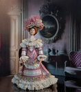 Load image into Gallery viewer, Porcelain Edwardian Lady Doll Beautiful Silk Dress OOAK
