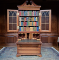 Load image into Gallery viewer, Alan Barnes of Tarbena Miniatures Georgian Secretary Bookcase with Carved Books 2013
