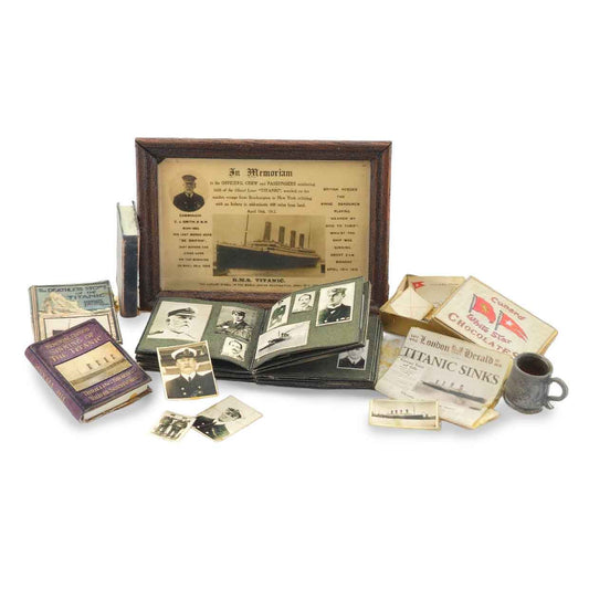 Miniature Titanic Ephemera Memorial Vignette Artisan OOAK Paper Display