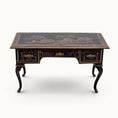 Load image into Gallery viewer, Decorative desk with intricate designs on a white background
