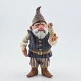 Load image into Gallery viewer, Sharon Cariola Elf dollhouse doll holding small boxes on a white background
