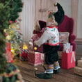 Load image into Gallery viewer, backside of Elf boy doll carrying jack-in-the-box toy
