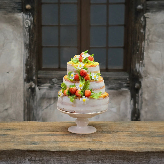 Gosia Suchodolska IGMA Three-Tier Strawberry Rustic Wedding Cake Exclusive
