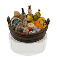 Load image into Gallery viewer, Gourmet food basket with various items including meats, cheeses, and fruits on a white background
