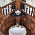 Load image into Gallery viewer, Vintage Signed Hand Painted Porcelain Gilt Blue Cabinet Bowl Miniature Dollhouse

