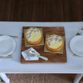 Load image into Gallery viewer, Miniature Dollhouse Japanese Artisan Lemon Meringue Tarts Dessert Board Diorama
