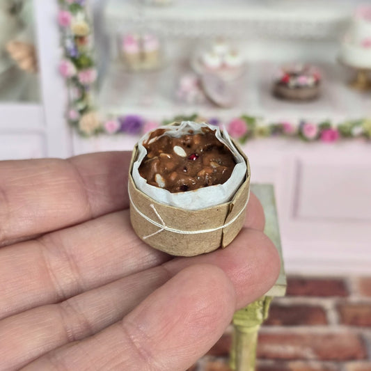 Unbaked German Chocolate Cake for Kitchen Bakery Clay Miniature Dollhouse