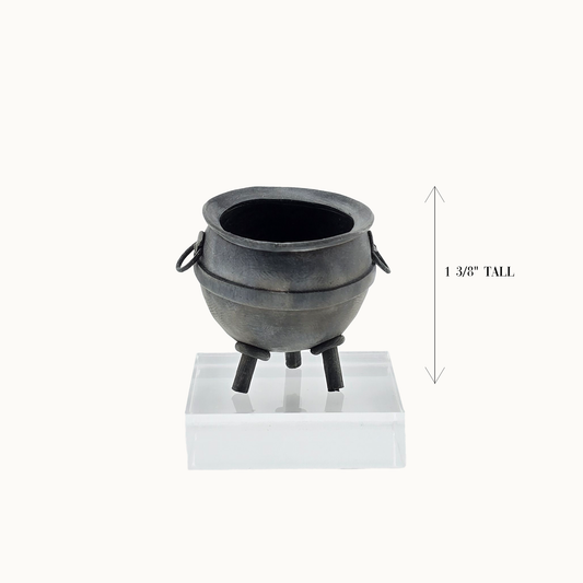 Cauldron #2 by Georgia Marfels Hand Sculpted Clay OOAK Halloween Miniature 1 3/8" Tall