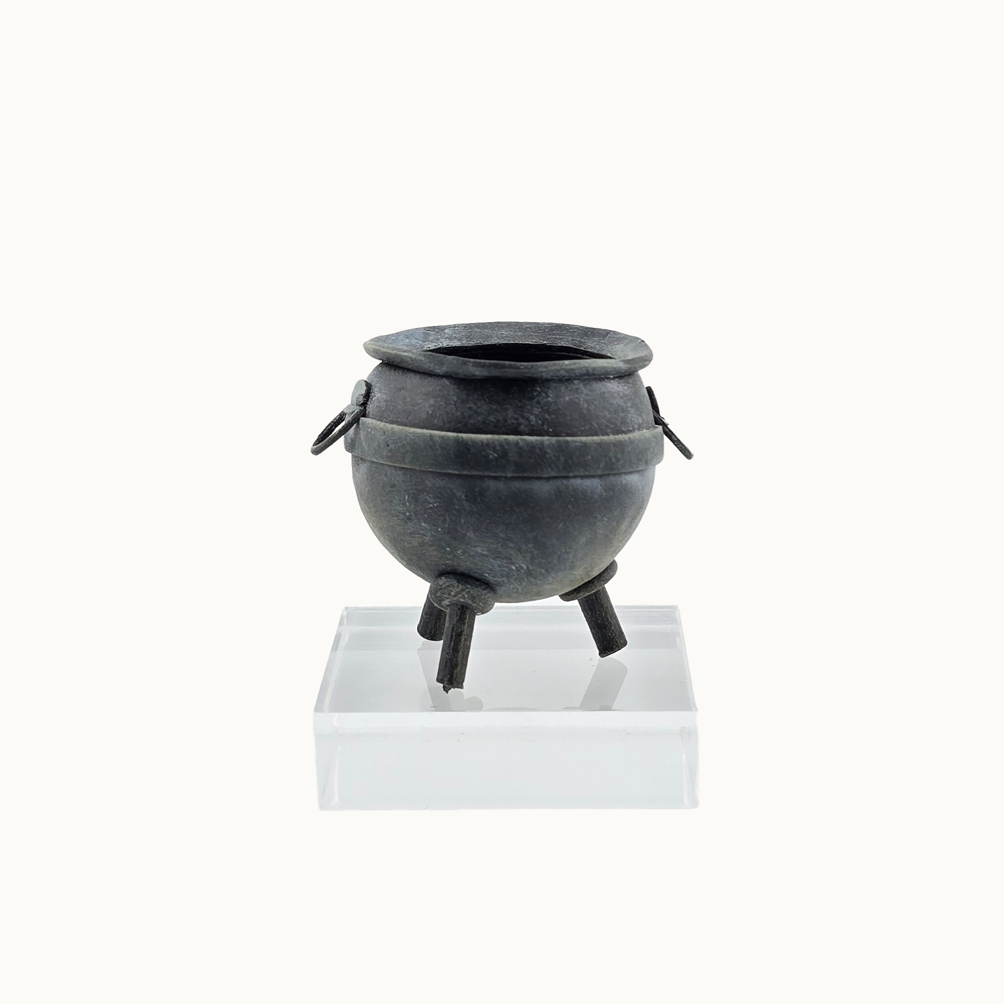 Cauldron #3 by Georgia Marfels Hand Sculpted Clay OOAK Halloween Miniature 1 3/8" Tall