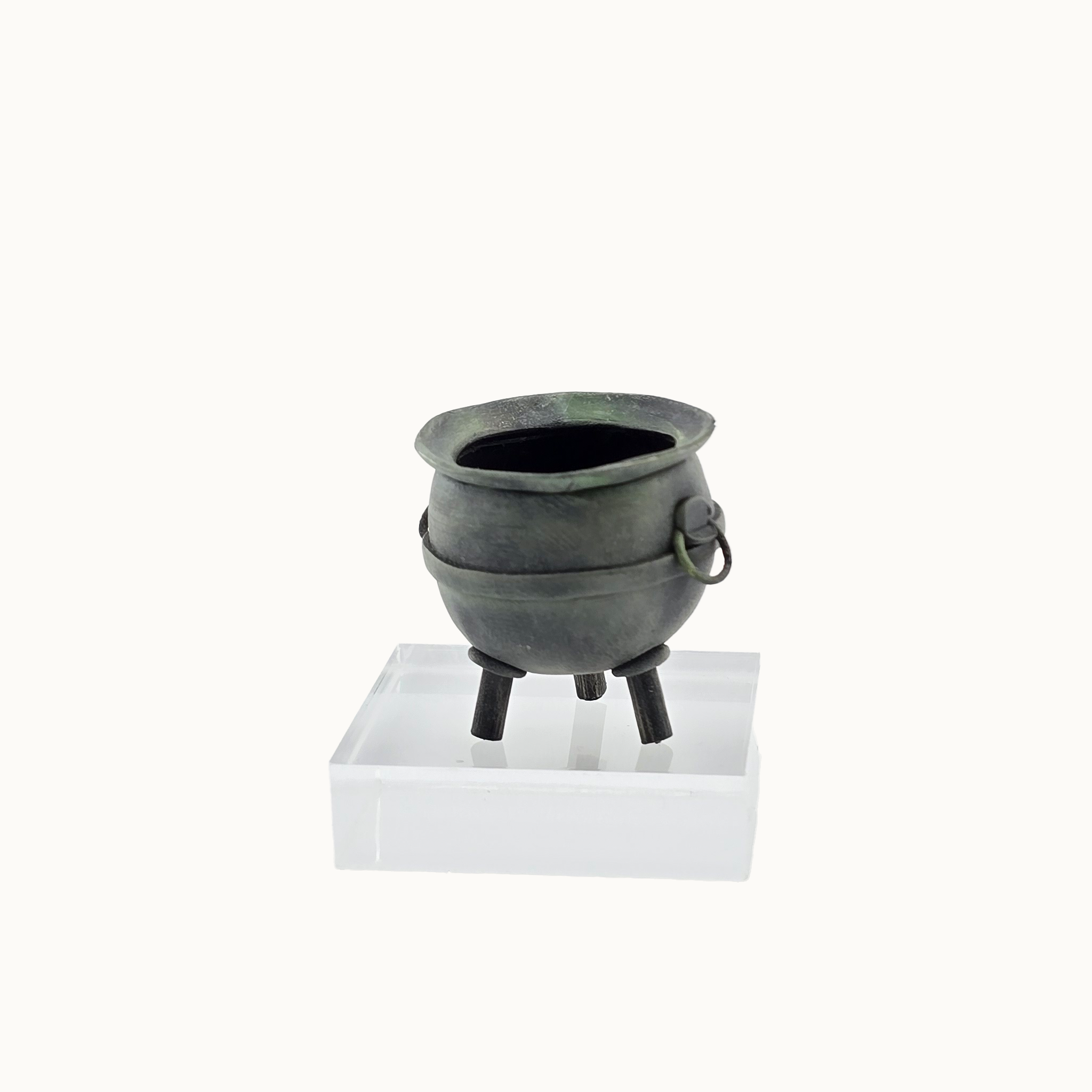 Cauldron #4 by Georgia Marfels Hand Sculpted Clay OOAK Halloween Miniature 1 1/4" Tall