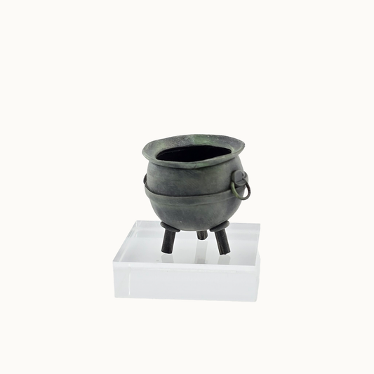 Cauldron #4 by Georgia Marfels Hand Sculpted Clay OOAK Halloween Miniature 1 1/4" Tall